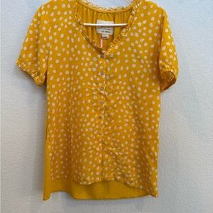 Evys Tree Yellow Polka Dot Women's Top